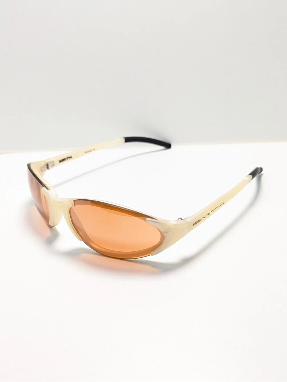 Smith Slider 01 Pearl Sunglasses Classic Cream Orange Outdoor Rare Made France